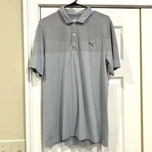 PUMA Men’s Gray Collared Golf Shirt! Excellent Condition!
